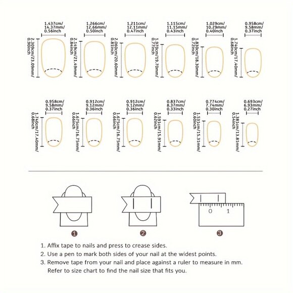 24pcs Chic Purple Press-On Nails - Medium Oval, Glossy Finish - Picture 4 of 5